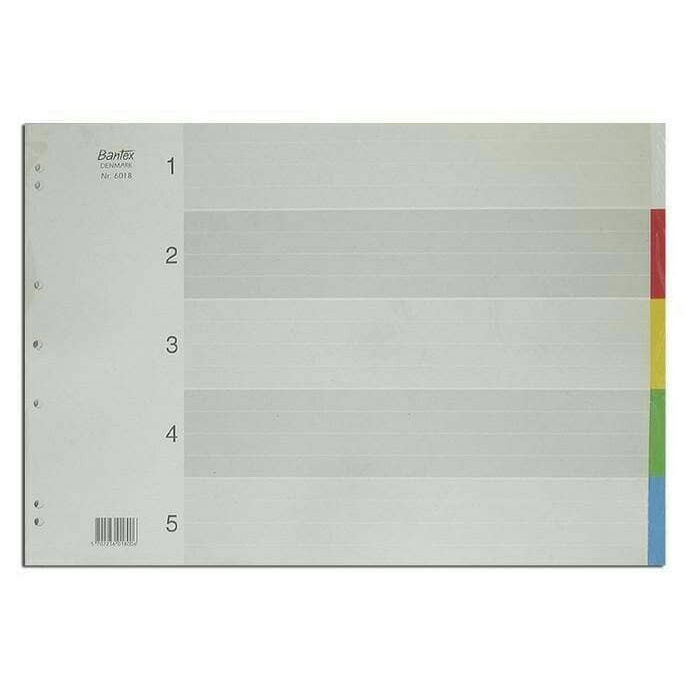 

Skat Pembatas /Divider A3 Landscape 5 Pages Bantex