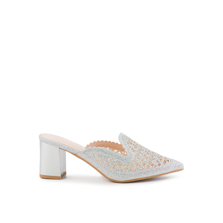 Sepatu Heels Andre Valentino Original Warna silver Haihils Outfit Sexy 100% Ori Ladies Shoes 06155Za