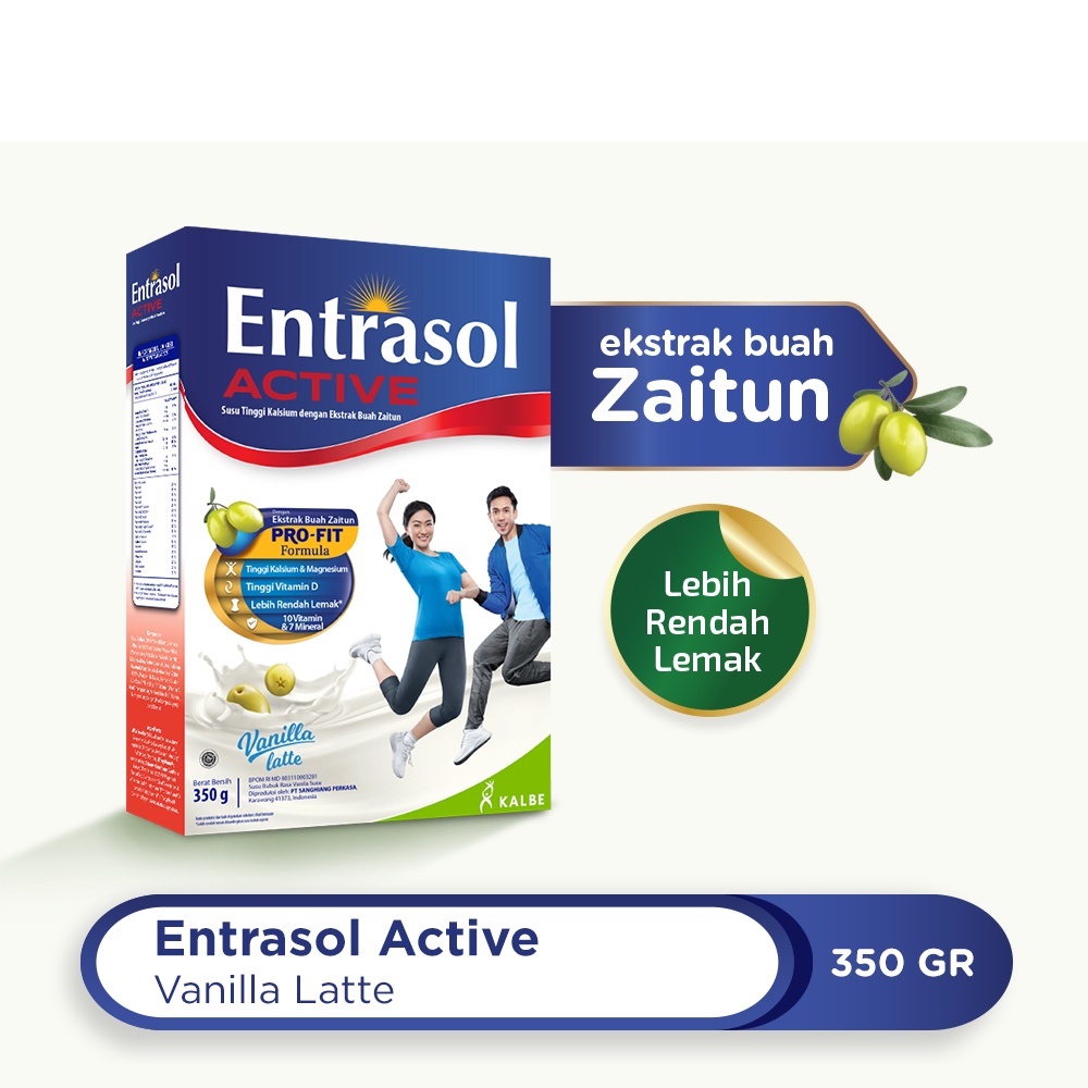 

[340 Gram] Susu Entrasol Active Rasa Vanilla, Chocolate 340 gr