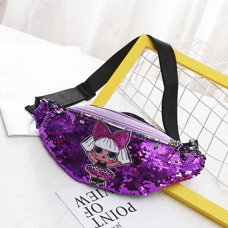 FYGALERY FYG1403 TAS PINGGANG ANAK WAISTBAG TAS SEQUIN LOL TAS GLITTER USAP TAS IMPORT