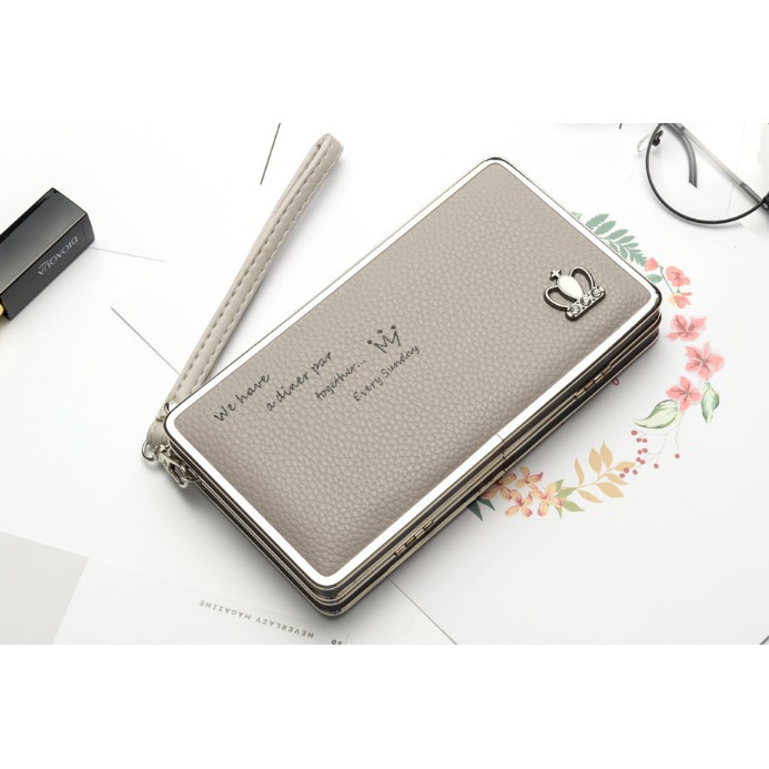 FYGALERY N1230 Dompet Panjang Wanita Pindanlu Korea Style Woman Wallet Purse Kartu Polos Murah