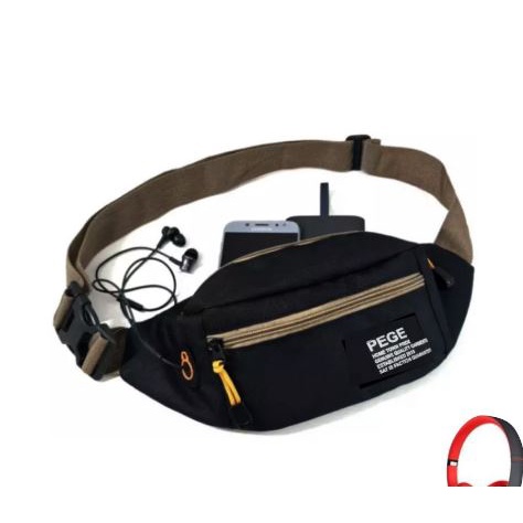 ORIGINAL Tas Pinggang/Selempang Merk PEGE - Tas Pria Sling Bag