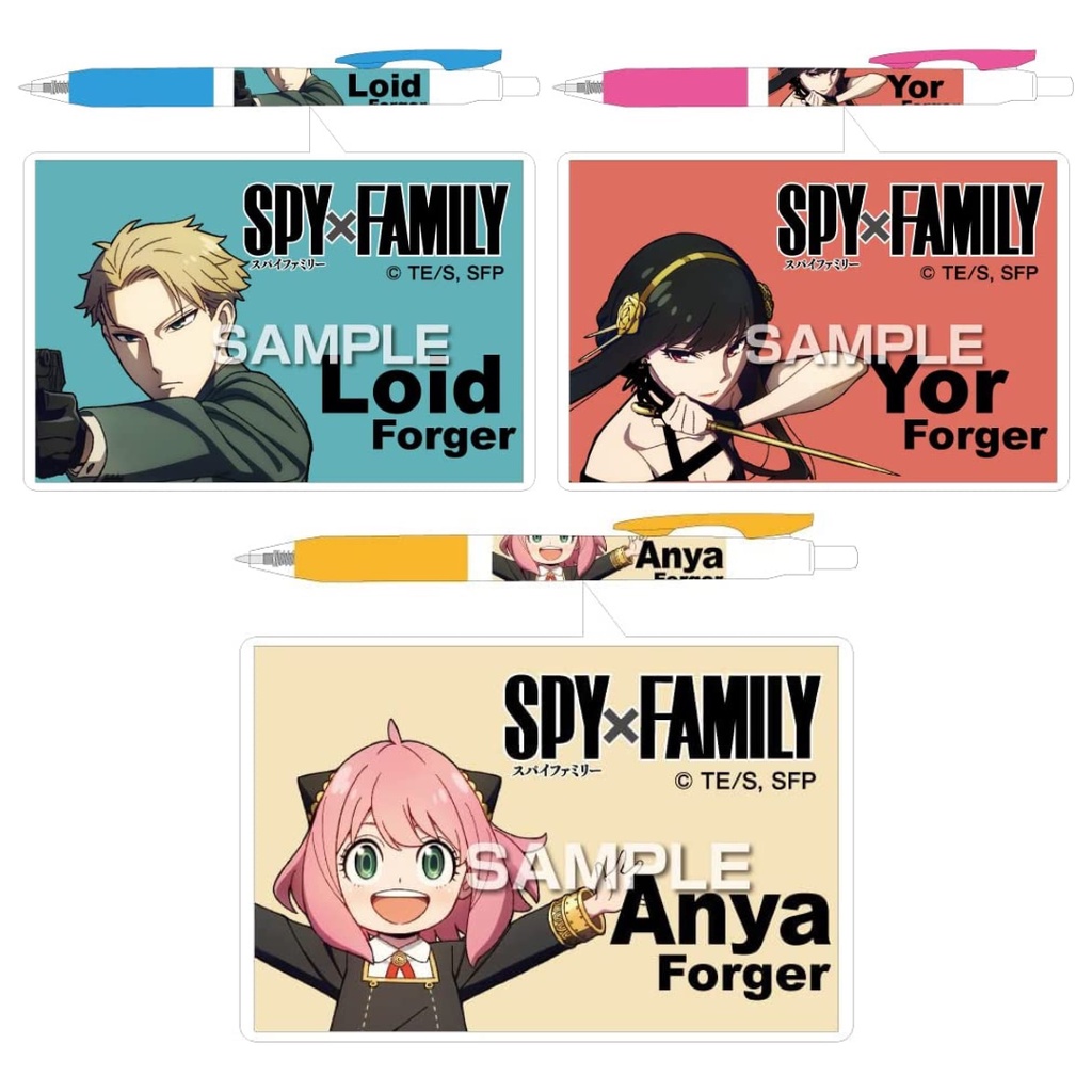 

Zebra Sarasa Spy x Family Loid Forger Yor Forger Anya Forger 0.5mm Gel Ink Pen Limited Edition