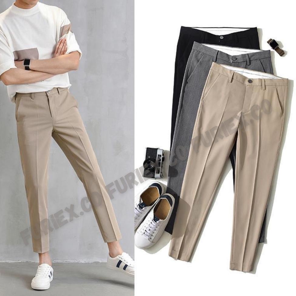 TERBARU ANKLE PANTS CELANA ANKLE PANTS PANJANG PRIA CELANA ANKLE PANTS SLIM FIT CELANA SIRWAL