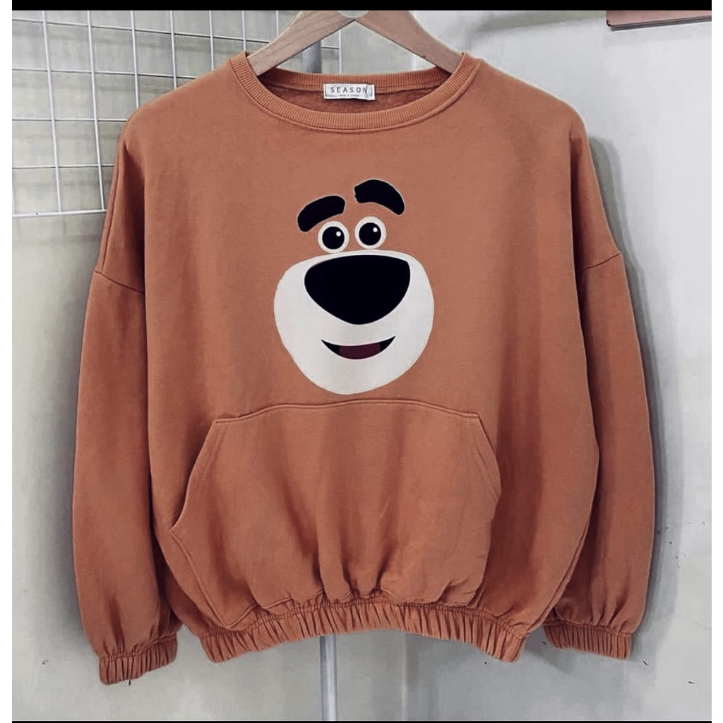 LOTSO POCKET KERUT SWEATER OVERSIZE - CREWNECK SWEATER WANITA KOREAN STYLE