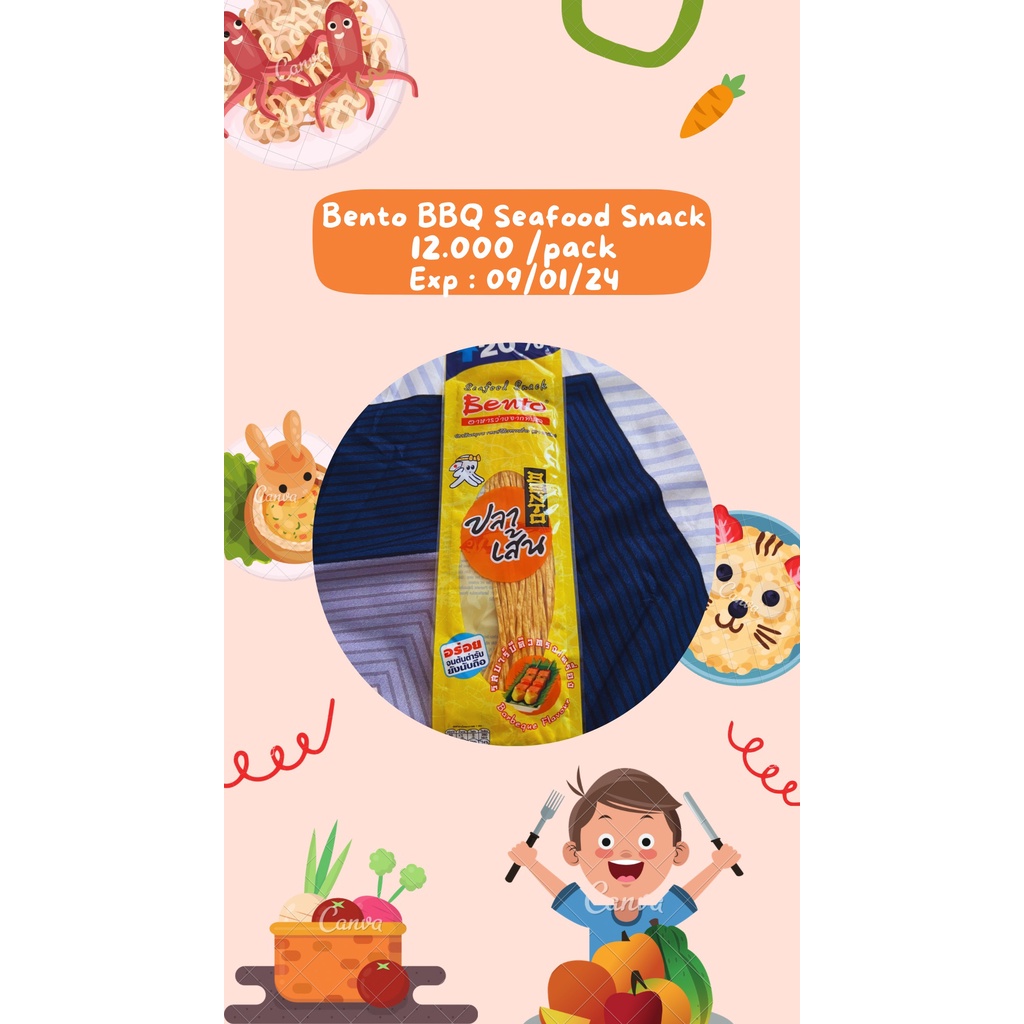 

Bento seafood fish snack original Thailand