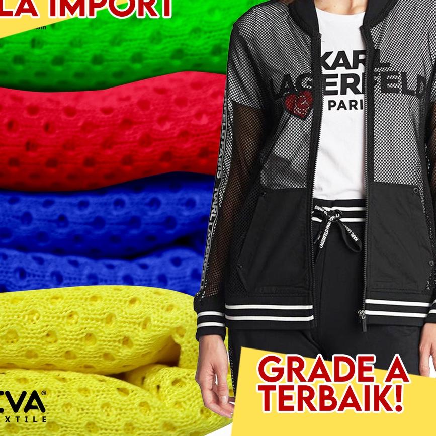 ♥ Bahan Kain Jala Kain Mesh Jaring Kiloan Furing Dalaman Jaket Murah ☈