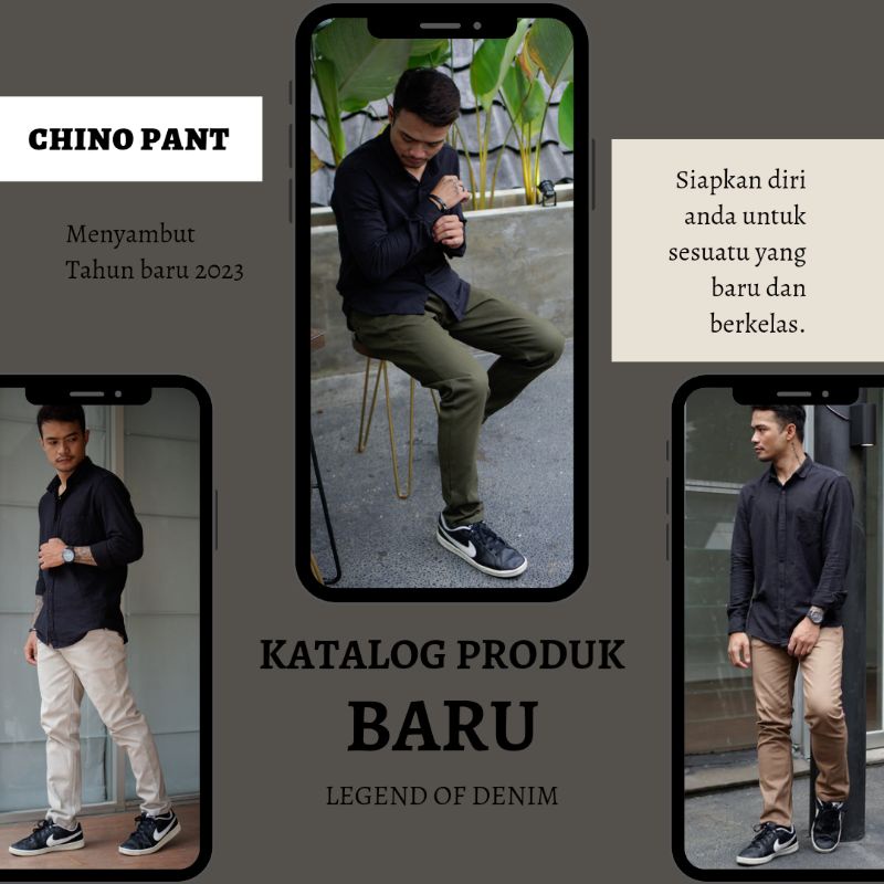 Celana panjang chino pria celana panjang chino slim celana chino pria distro warna mocca seri 457