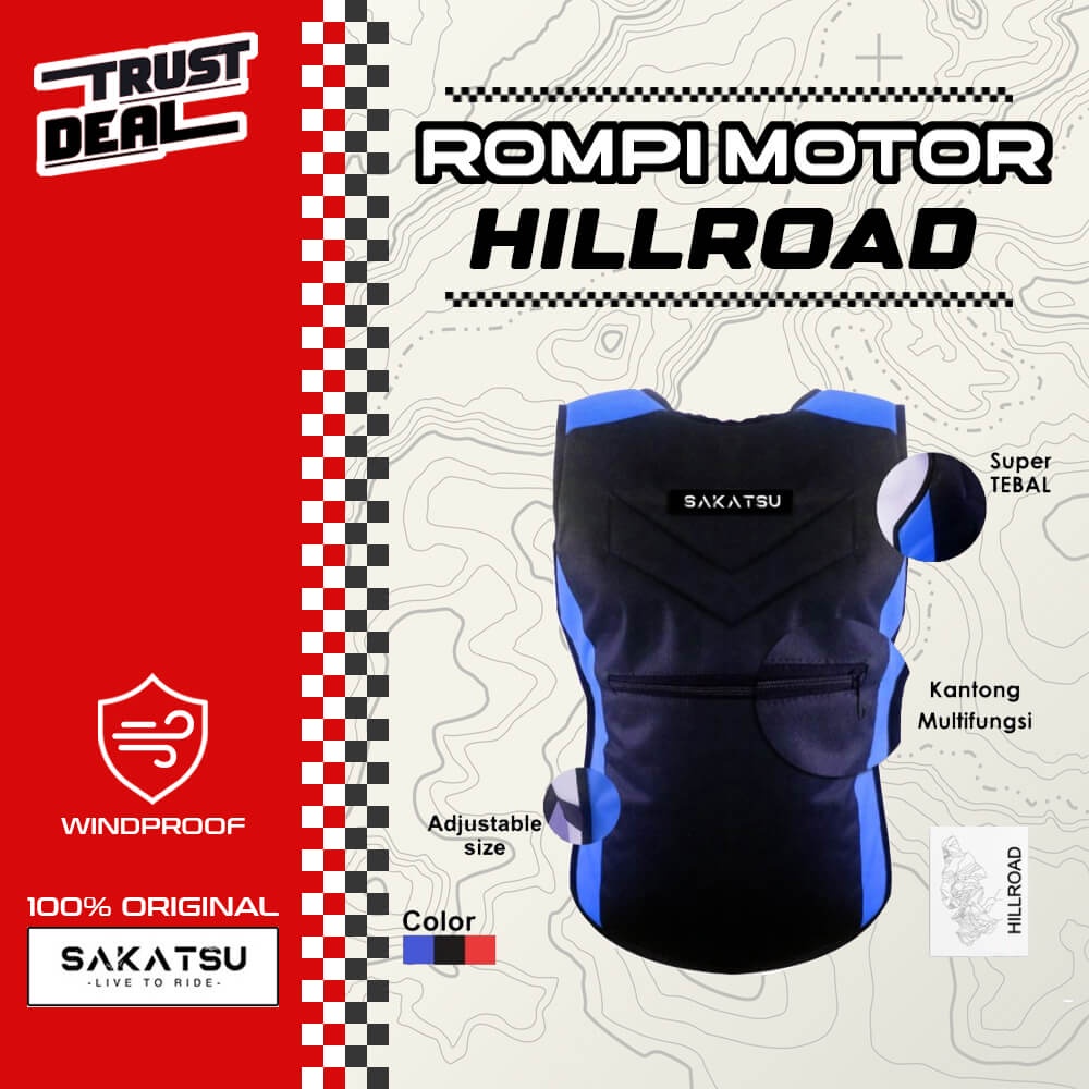 Rompi Motor Touring Pelindung Dada SAKATSU HILLROAD Anti Angin