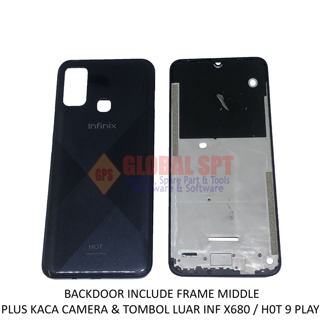 BACKDOOR INFINIX X680 INCLUDE FRAME MIDDLE / BACK COVER HOT 9 PLAY / TUTUP BELAKANG