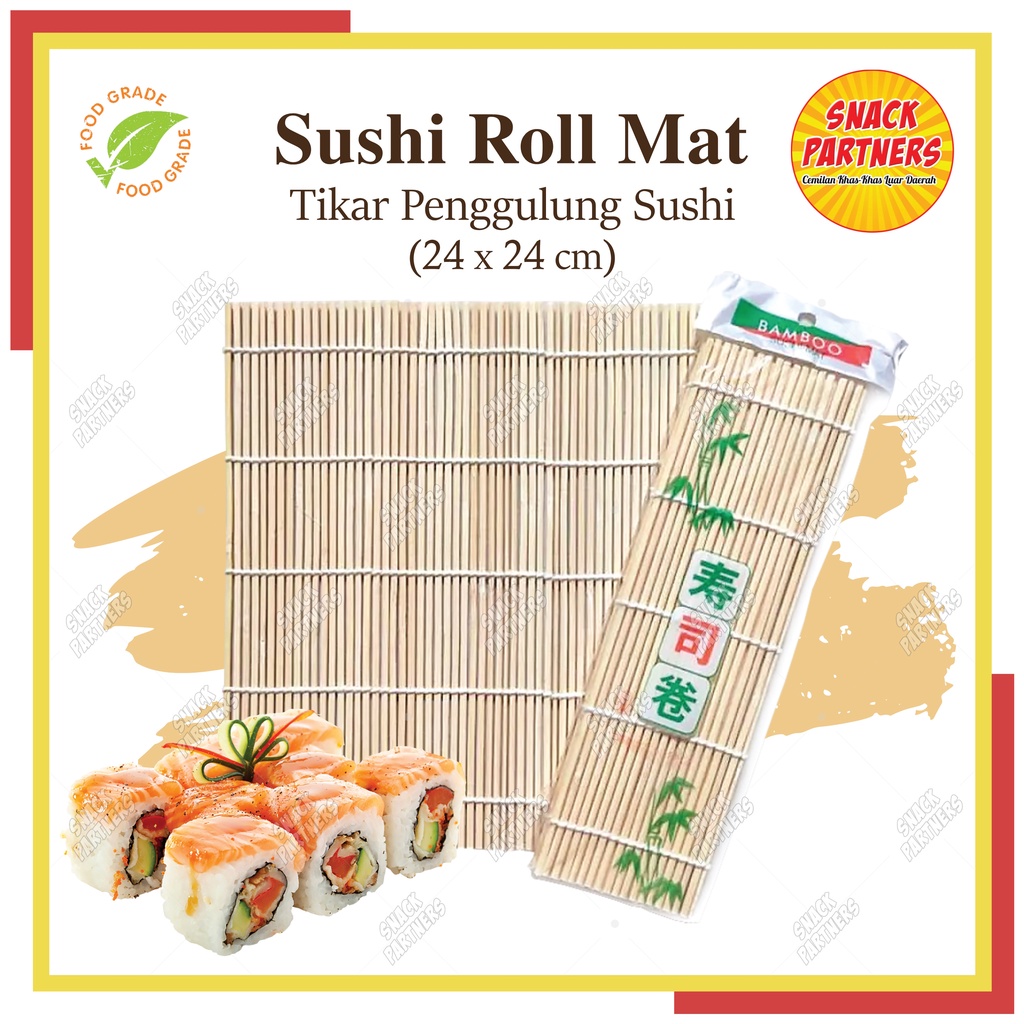 Jual Bamboo Sushi Roll Mat / Mikasu Tikar Penggulung Nasi Sushi