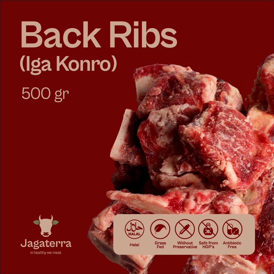 

Back Ribs (Konro) Square Cut 500gr - Grass Fed Premium