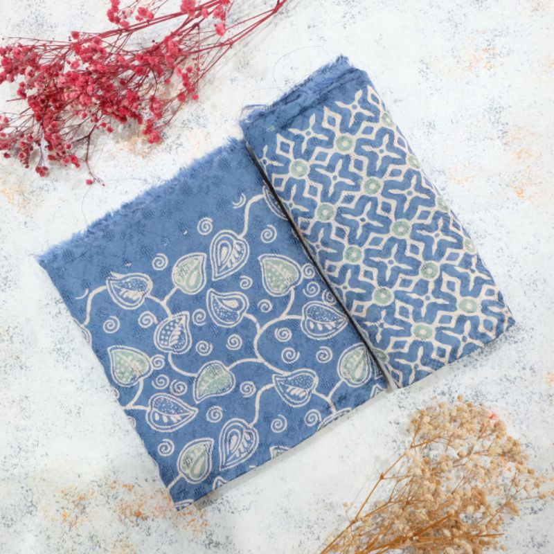 kain batik setelan wanita bahan viscose semi sutra motif laseman khas amanahbatik Cirebon