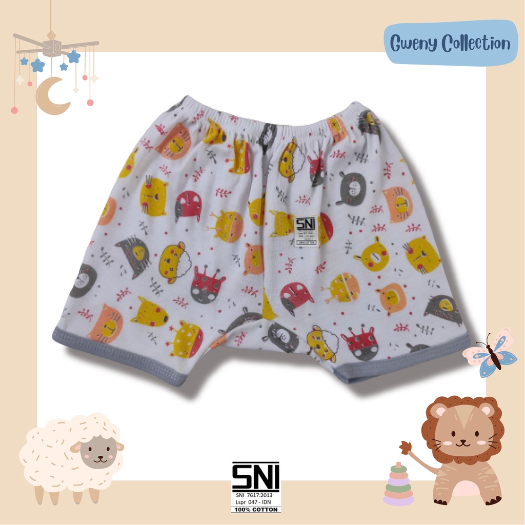 CELANA PENDEK BAYI UNISEX COTTON GWENY