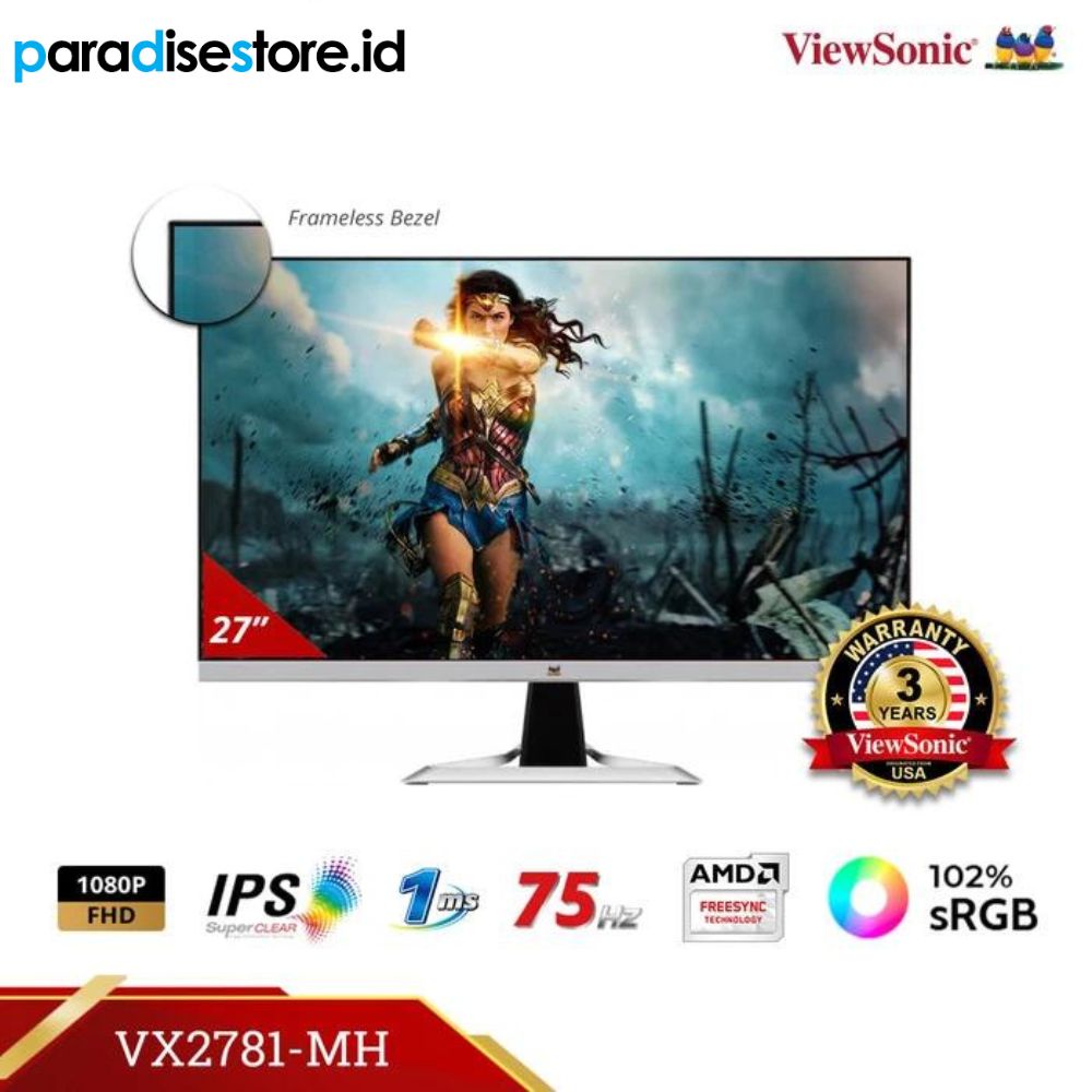 ViewSonic 27" Gaming Monitor VX2781-MH|75Hz|1ms|IPS|AMD FreeSync