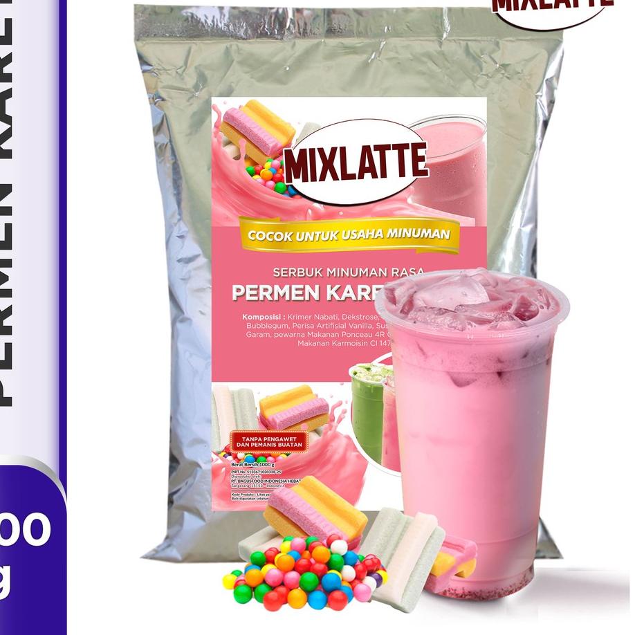 

12.12 BIG SALE FASION Powder Drink Bubuk Minuman Rasa PERMEN KARET VIRAL MIXLATTE 1Kg !!