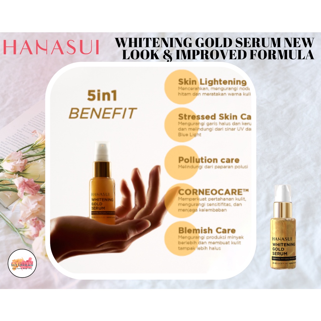 HANASUI SERUM 20ml - Gold  - Acne  - Collagen -  Vitamin C