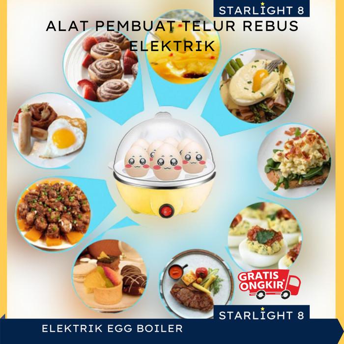 Terlaris Alat Rebus Telur Elektrik Egg Boiler Matang / Setengah Matang 350W