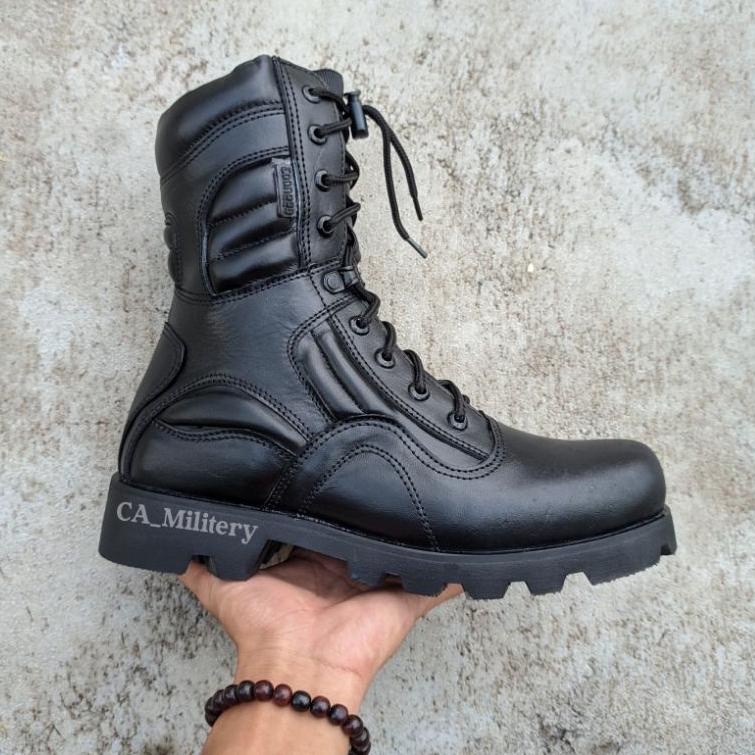 BIG SALE SEPATU PDL TNI POLRI 100% KULIT ASLI PDL SATPAM SECURITY PDL TNI AD AL AU TERBARU HITAM 9 I