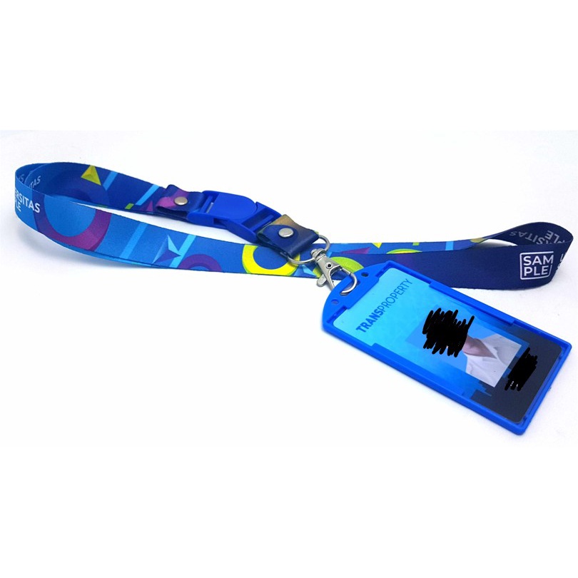 SATU SET PAKET NAME TAG CETAK TALI LANYARD PRINT SUBLIM PREMIUM + ID CARD PLUS HOLDER STD