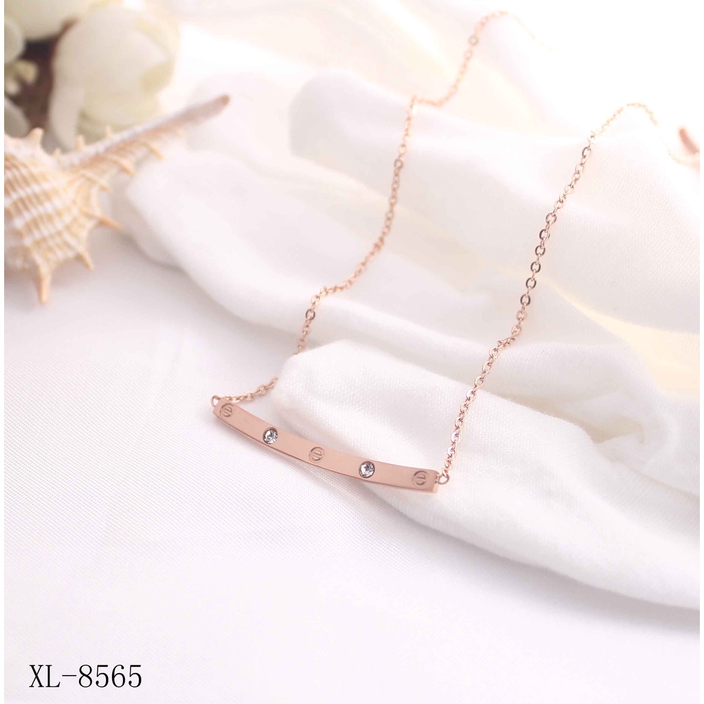 Kalung Titanium Permata Perhiasan Fashion  8565