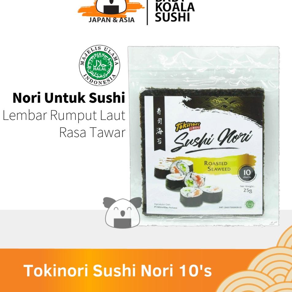 

Extra deals TOKINORI Sushi Nori 10 S Halal │ Yakinori Lokal for Sushi Kimbab/ Gimbab │ Lembar Rumput Laut