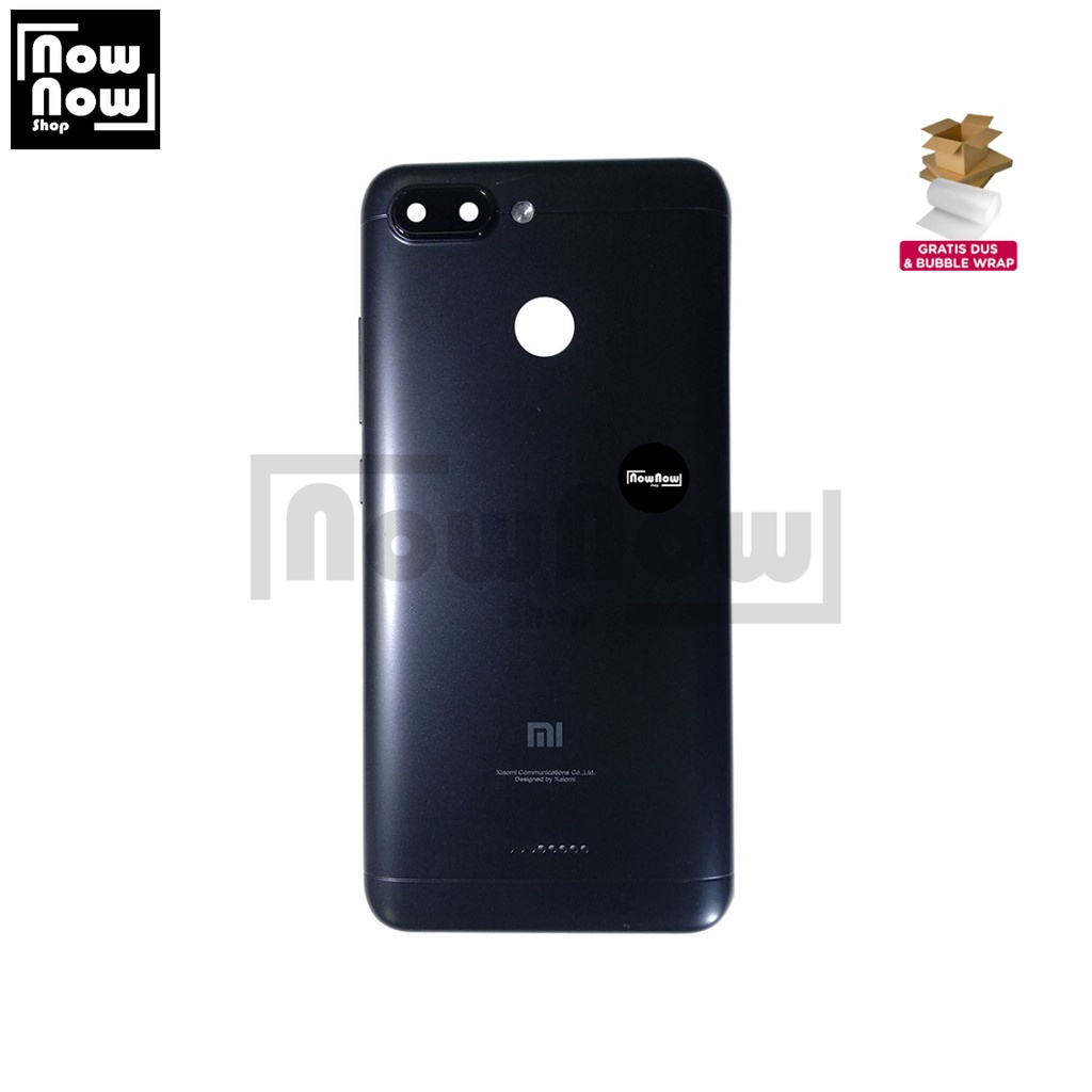 Backdoor Tutup Belakang Baterai Xiaomi Redmi 6 M1804C3DG M1804C3DH M1804C3DI Single SIM Dual SIM Backcover Back Casing Housing Cover Belakang Back Case Panel Replacement