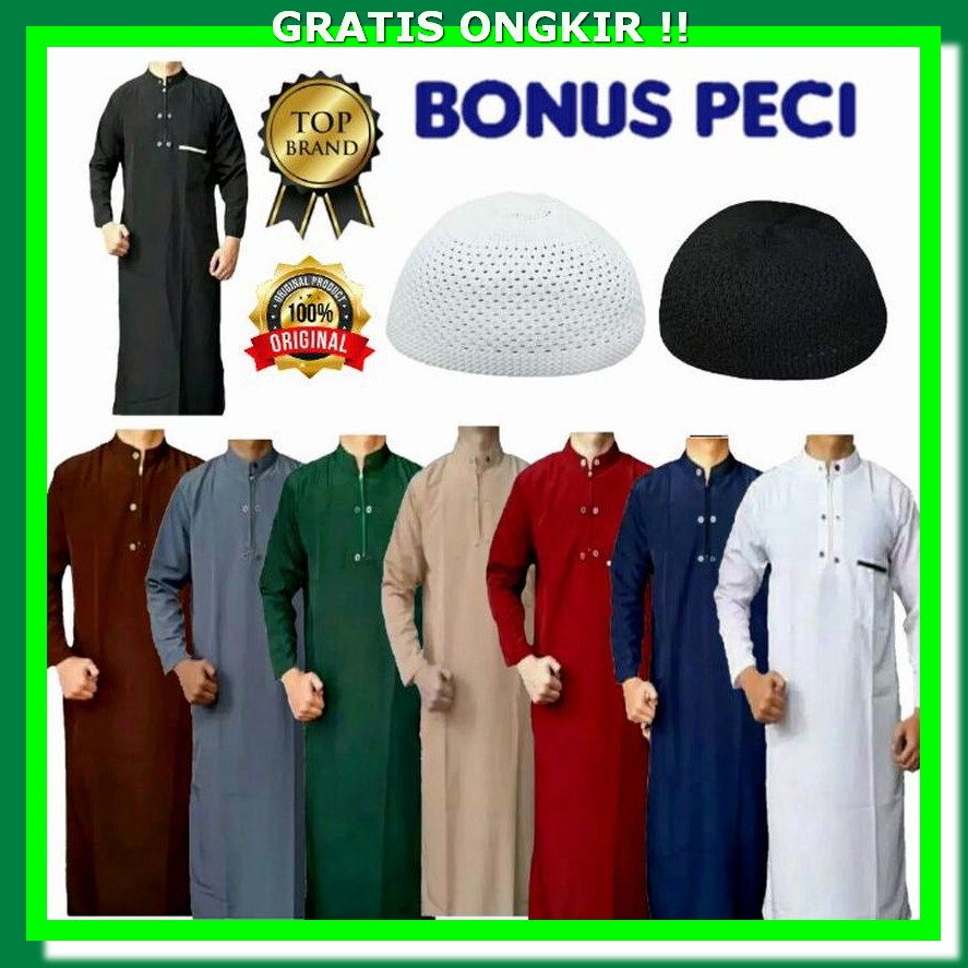 Jubah Pria Pakaian Gamis Jumbo Baju Jas Panjang Dewasa Terbaru Muslim Jubah Pria Gamis Dewasa Jubah