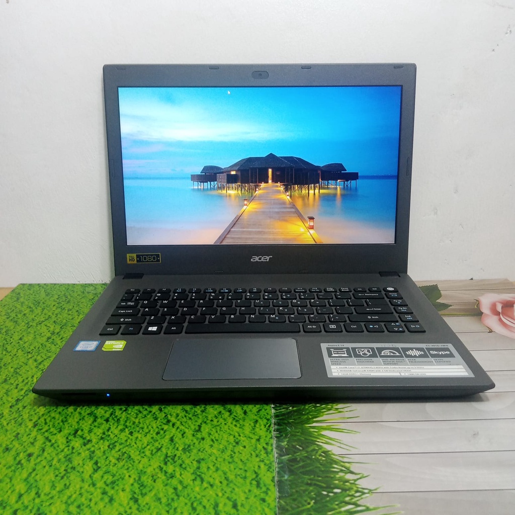 Laptop Gaming Acer Aspire E5-491G Core i7 RAM 16GB SSD HDD Nvidia 940M 2GB Like New