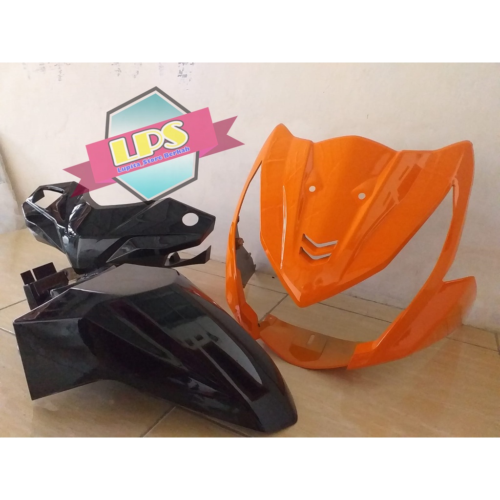 Paket Full Body Depan Beat FI 2013-2016 Warna Orange Hitam Termurah