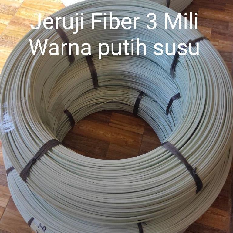 TERPERCAYA 1 Rol Jeruji Fiber 3mm 3.5mm  Putih susu Ruji untuk membuat kandang burung meati dll