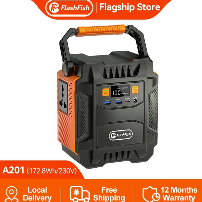 Flashfish A201 pembangkit listrik portabel 200W 220V power station