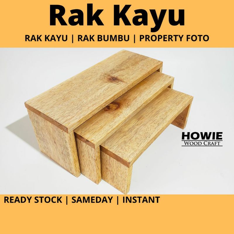 Rak Kayu Rak Bumbu Rak Pot Rak Serbaguna Susun