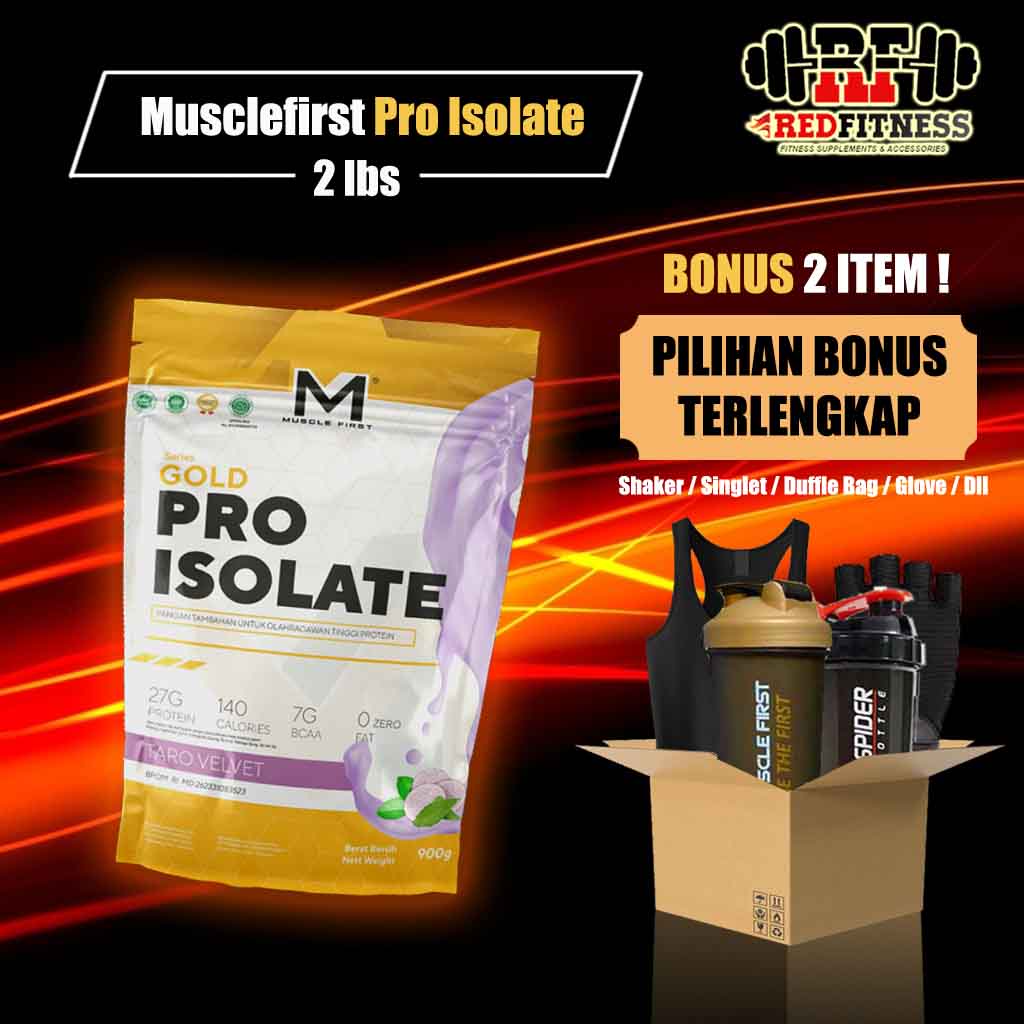 M1 Muscle First Gold Pro Isolate 2 lbs / MuscleFirst Whey Protein 2lbs 2lb 2 lb BPOM Halal MUI