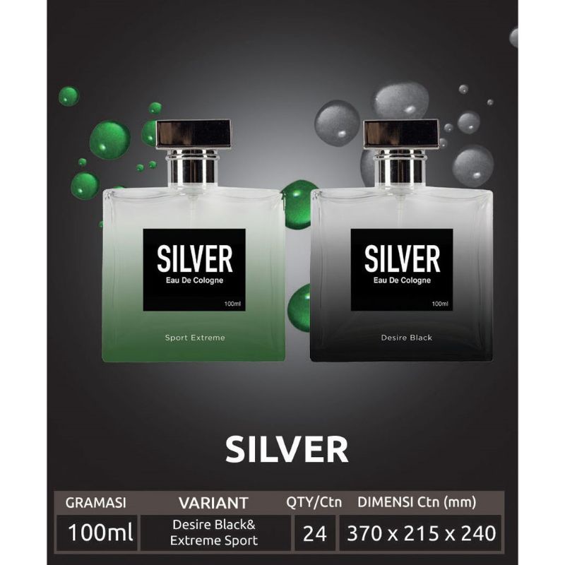 Parfum Silver EDC - Eau De Cologne  Parfum 100ml 100% Original