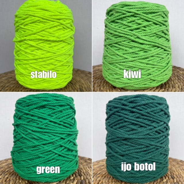 Tali macrame warna cotton rope 4mm 1KG part I