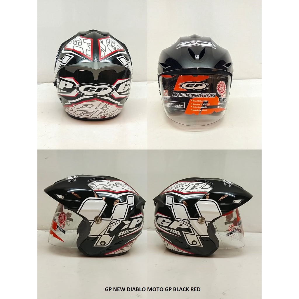 HELM HALF FACE GP DIABLO SIZE L, SNI