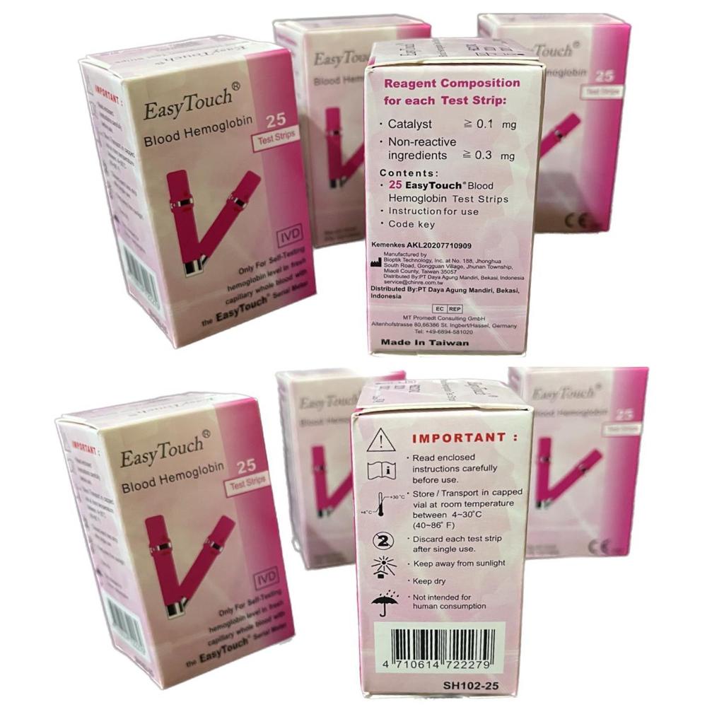 STRIP HB HEMOGLOBIN EASY TOUCH / EASY TOUCH BLOOD HEMOGLOBIN TEST STRIPS REFILL ISI 25