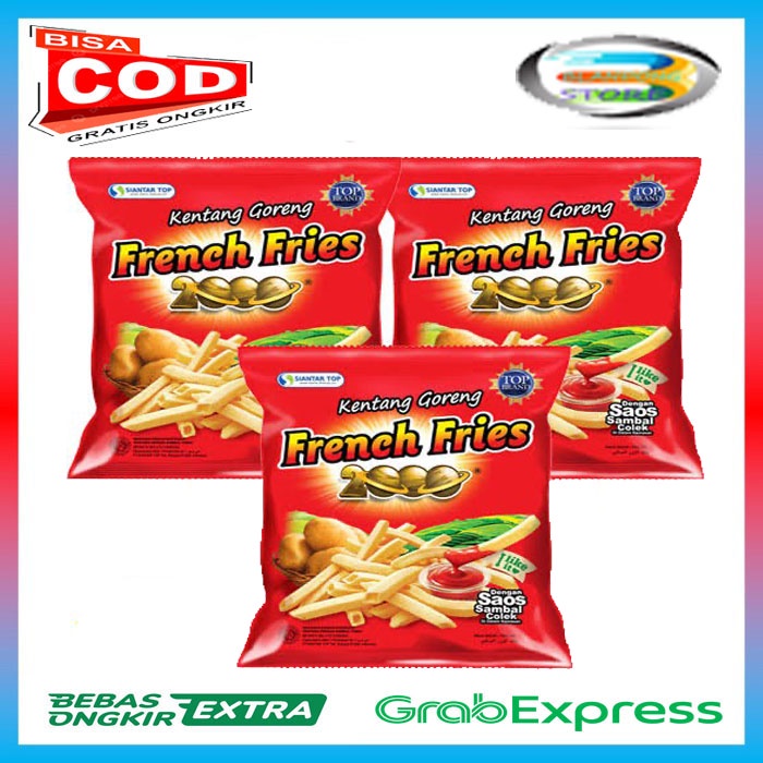 

French Fries 2000 ISI 3PCS JUMBO KENTANG GORENG RENYAH MANTAP