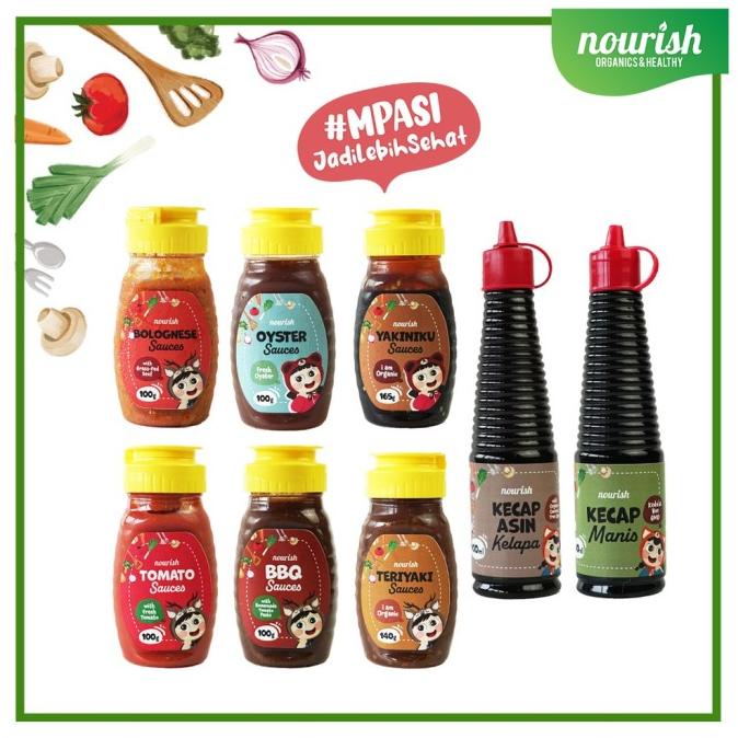 

Nourish Saus Bumbu MPASI No MSG / Kecap MPASI No MSG / Saus Organik