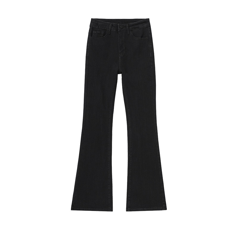 celana jeans wanita kekinian stretch hitam korean style highwaist import