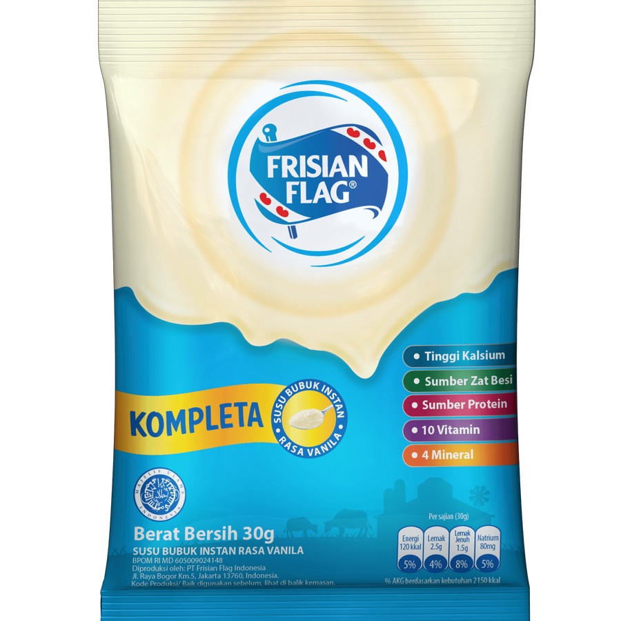 

Susu bubuk frisian fleg kompleta 30 gr 10 pcs/ sachet
