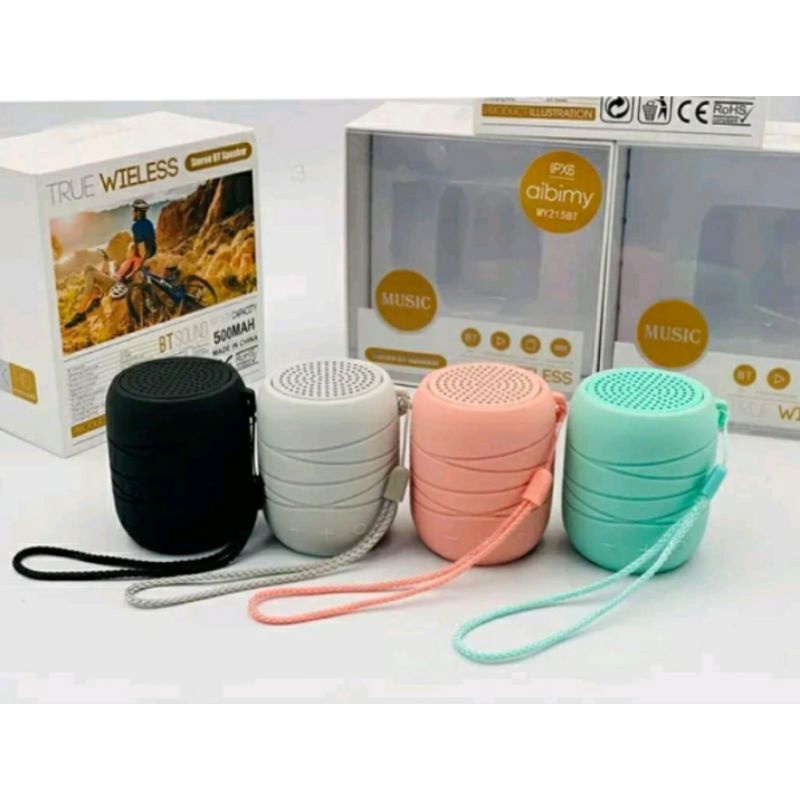 MINIGO NEW SPEAKER MY-215 BT Speaker Bluetooth Portable MY215 Wireless Speker Warna Macaron