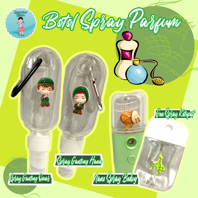 Botol Spray Gantung untuk Hand Sanitizer, Parfum dan Kosmetik 30ml/Botol Gen Spray Idul Fitri/Souvenir Idul Fitri/Souvenir Lebaran/Souvenir Lebaran Nano Spray