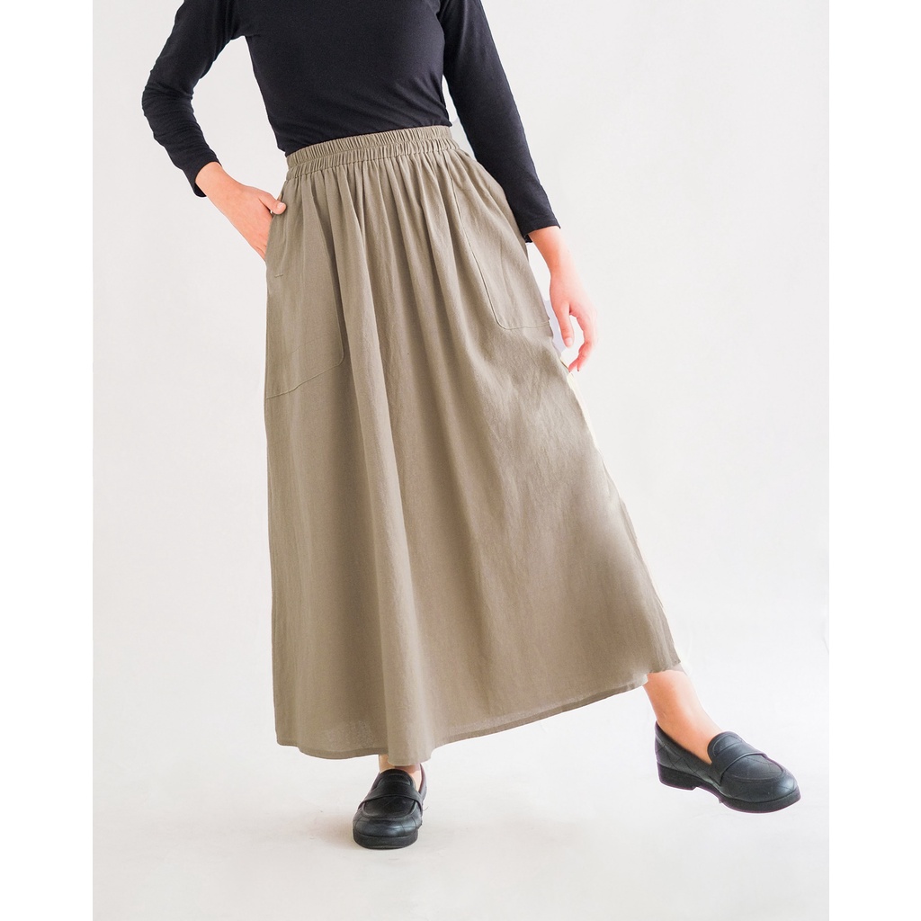 Myrubylicious NAGYA SKIRT KODE PR1830 | SKIRT | ROK WANITA | ROK PANJANG | ROK LINEN