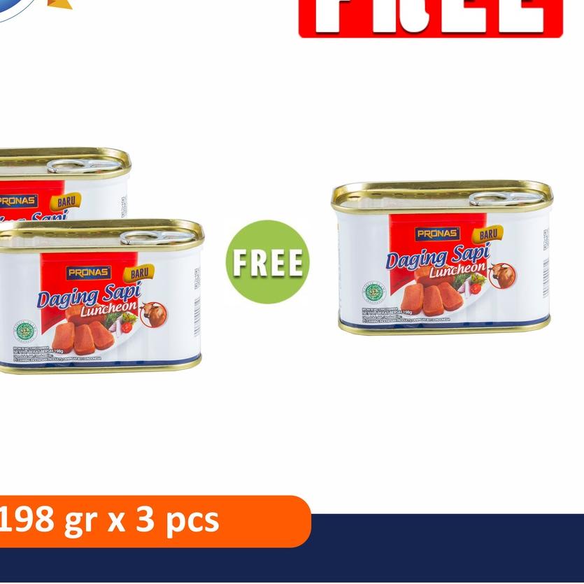 

✼ PRONAS Luncheon Sapi 198 gr Buy 2 Get 1 ♝