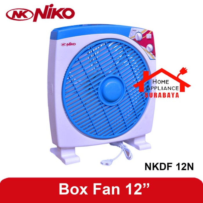 Terlaris Box Fan Kipas Angin Meja Kotak Niko 12 Inch - 12" Nkdf-12N / Nkdf 12 N
