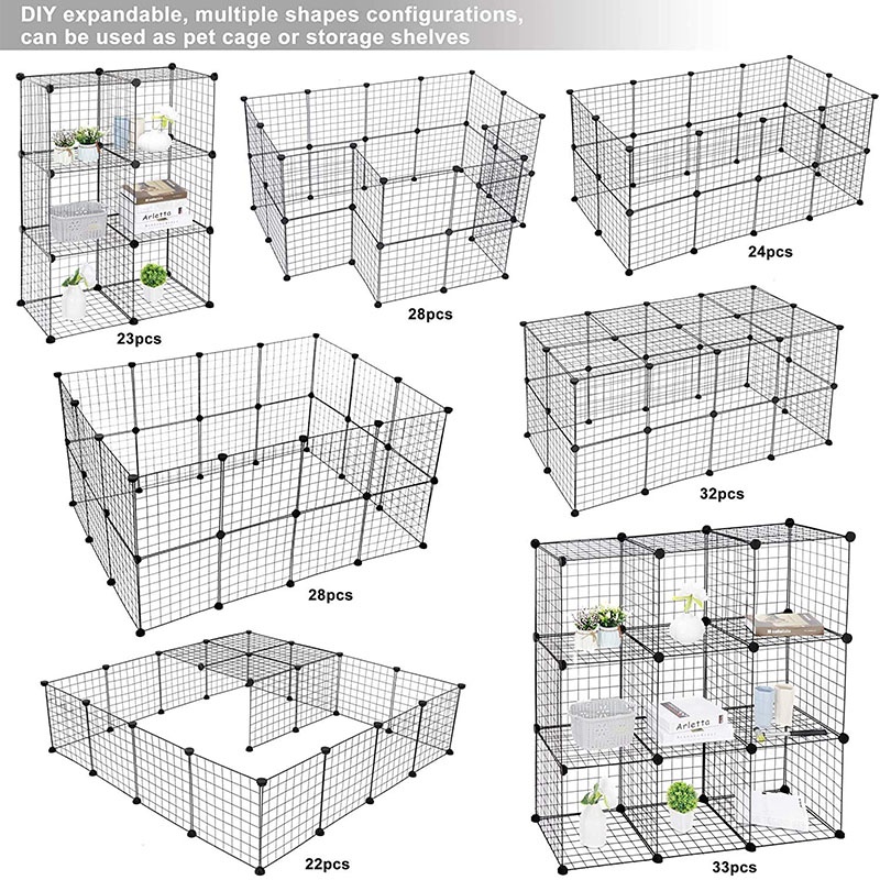 35*35CM Dog Cage Kandang Hewan Peliharaan / Kandang Kucing / Kandang Anjing Pagar Besi/ Kandang Kucing Tingkat