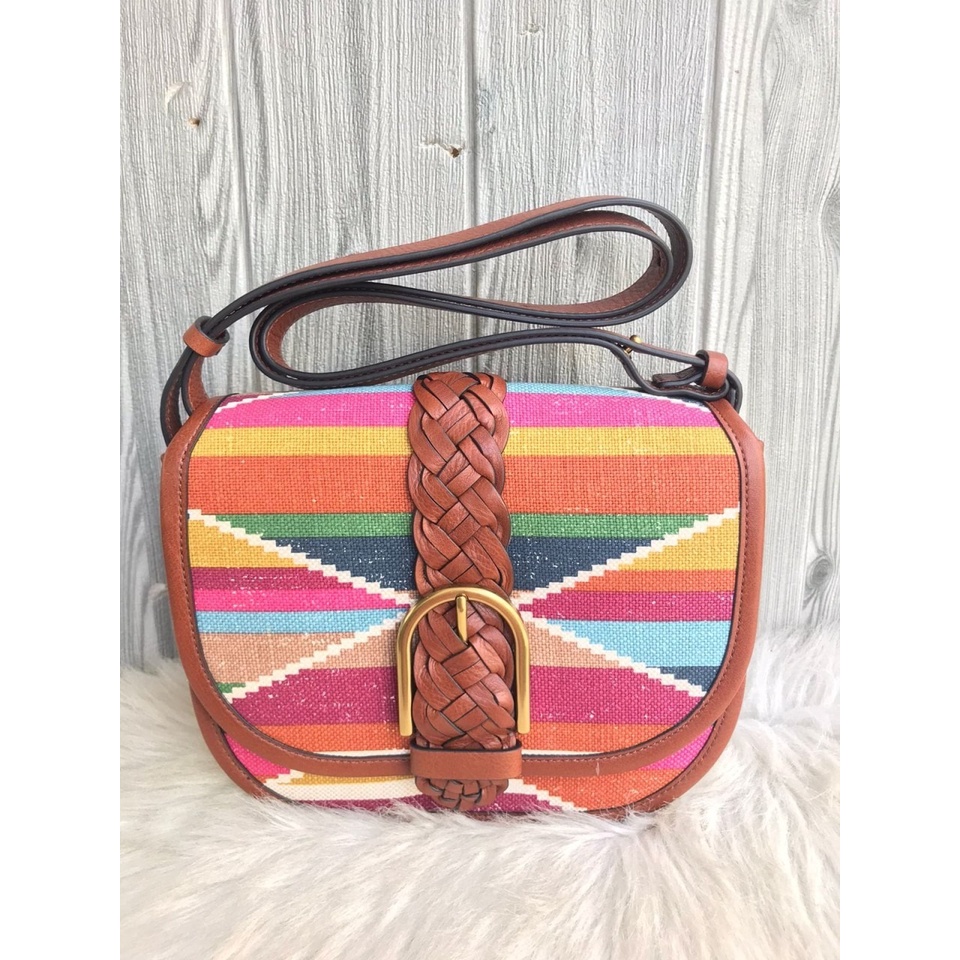 tas BRANDED ORI  Wiley saddle bag multi patchwork pink