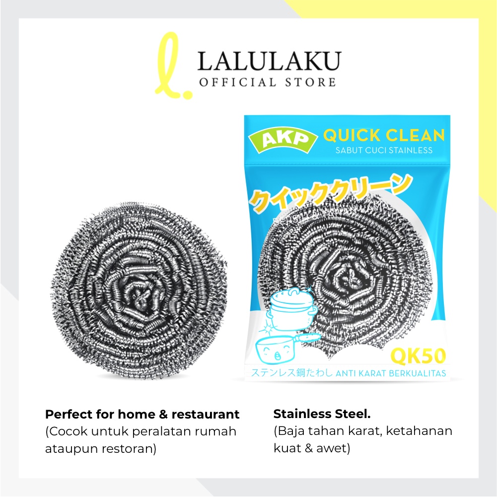 GOSOKAN PANCI STAINLESS 50G SABUT CUCI STAINLESS STEELWOOL ANTI KARAT